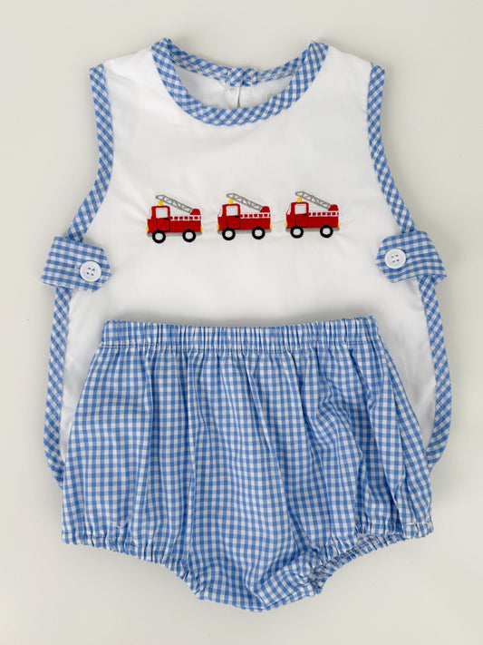 Fire Truck Diaper Set