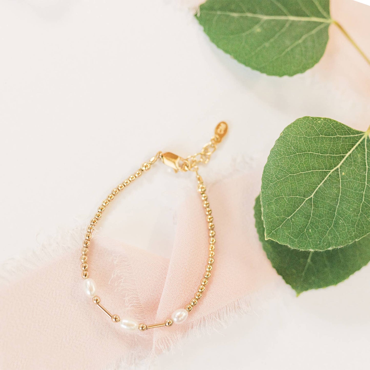 Emry Gold-Plated Pearl Baby Bracelet