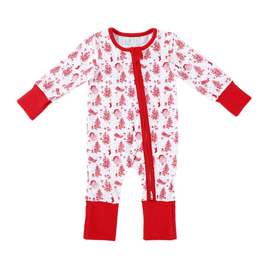 Santa Toile Zippy Pajamas