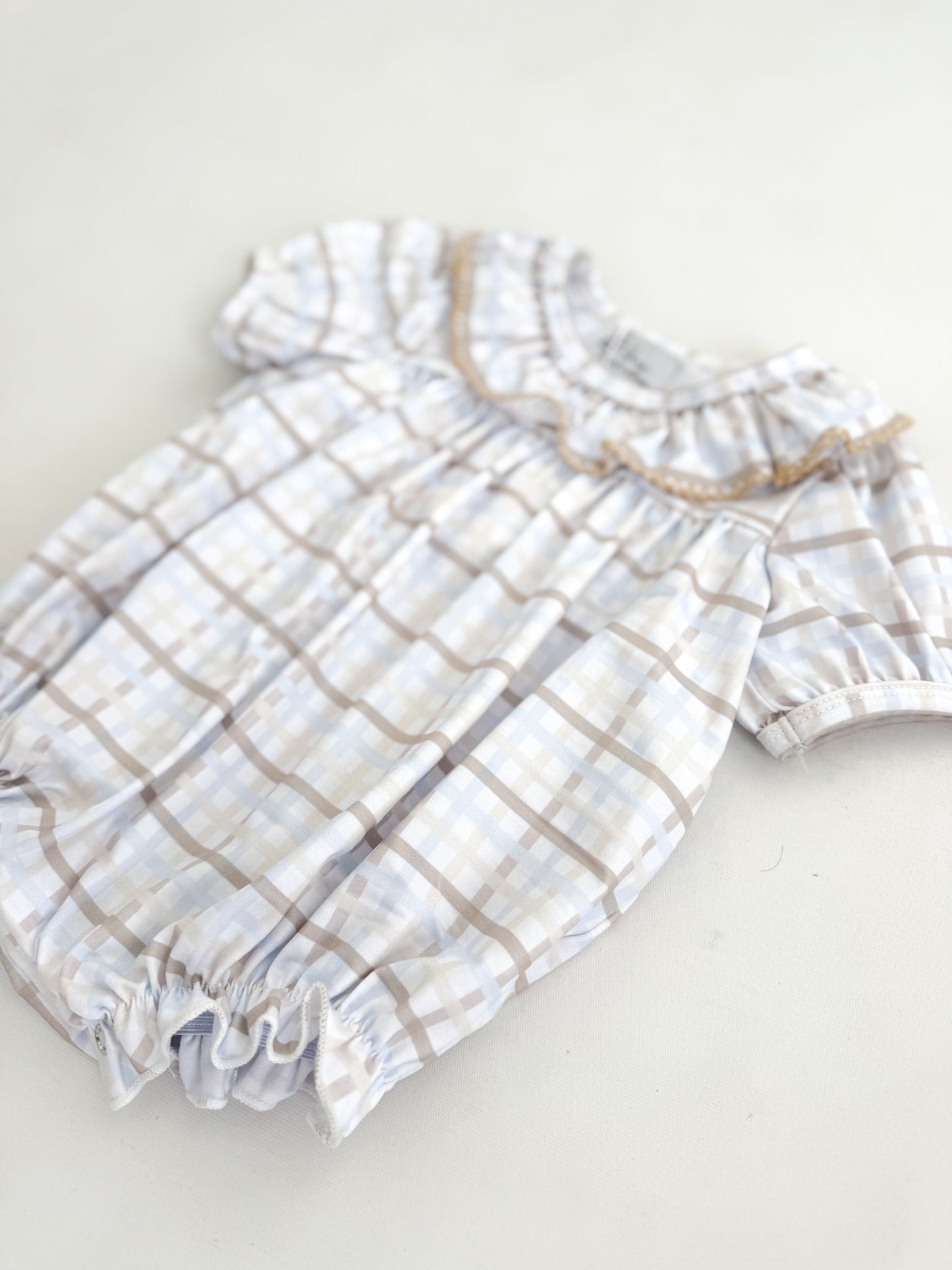 Teddy Plaid Girls Bubble