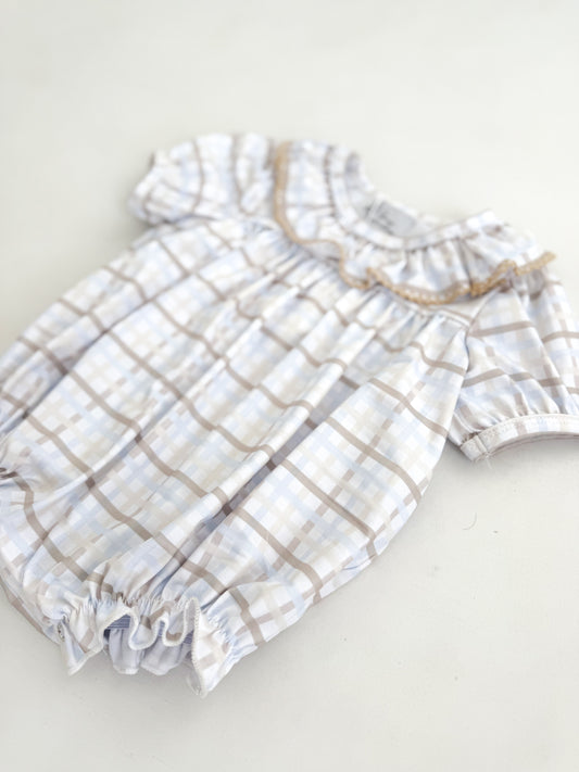 Teddy Plaid Girls Bubble