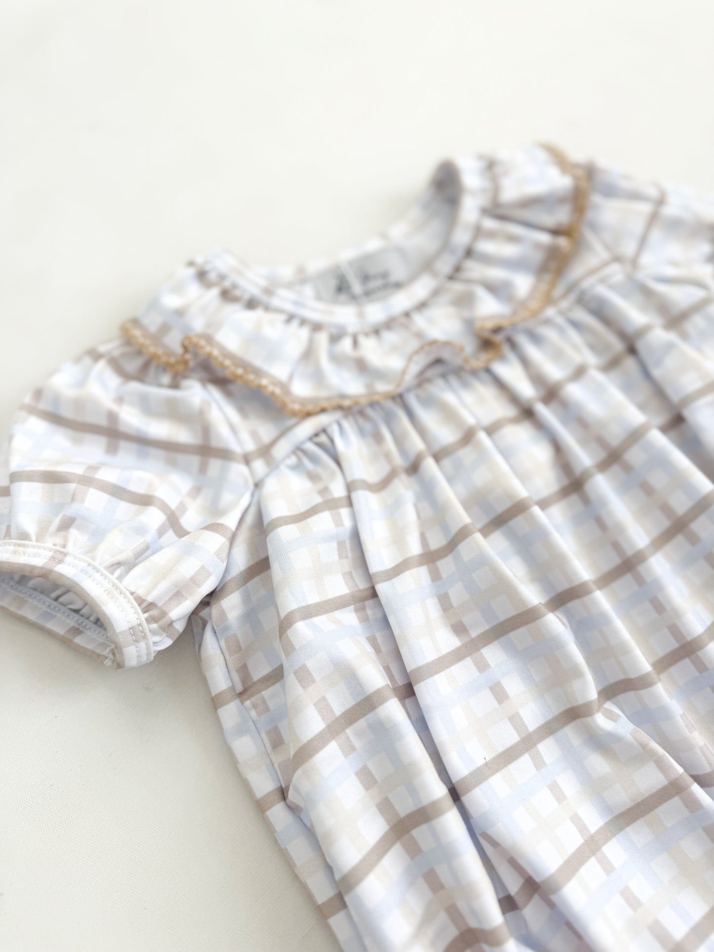 Teddy Plaid Girls Bubble