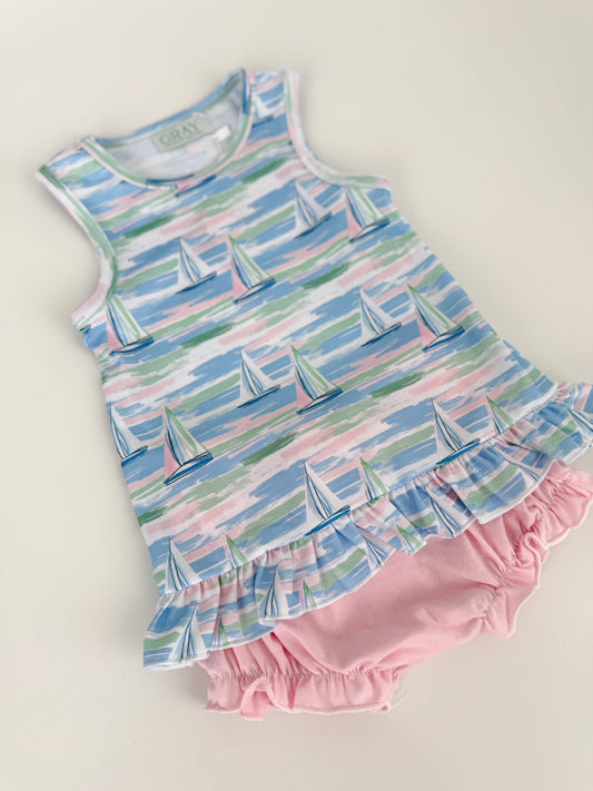 Sail Away Girls Bloomer Set