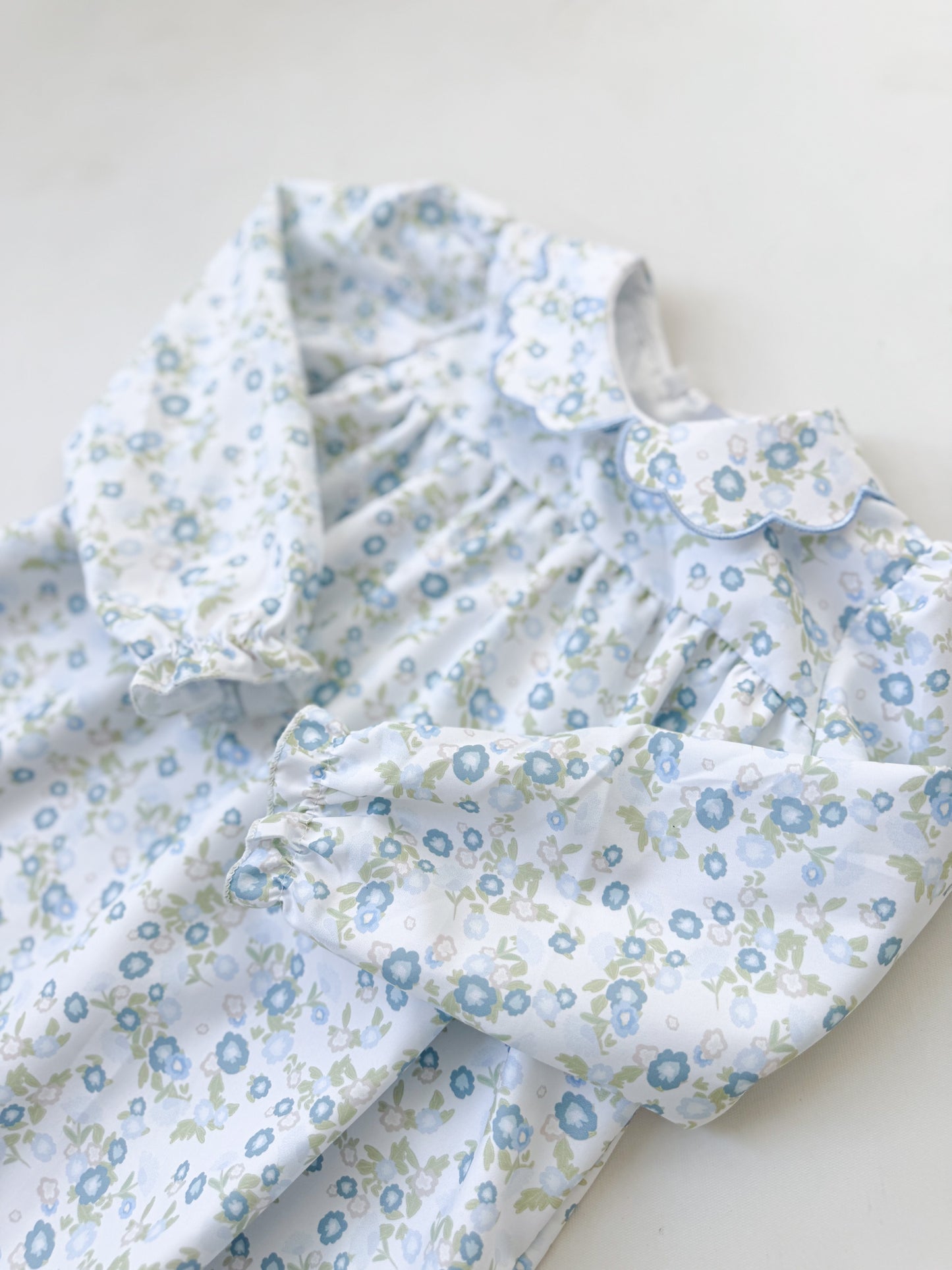 Eldey Floral Scalloped Collar Dress