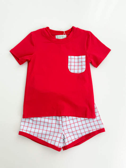 Patriot Plaid Shortie Set