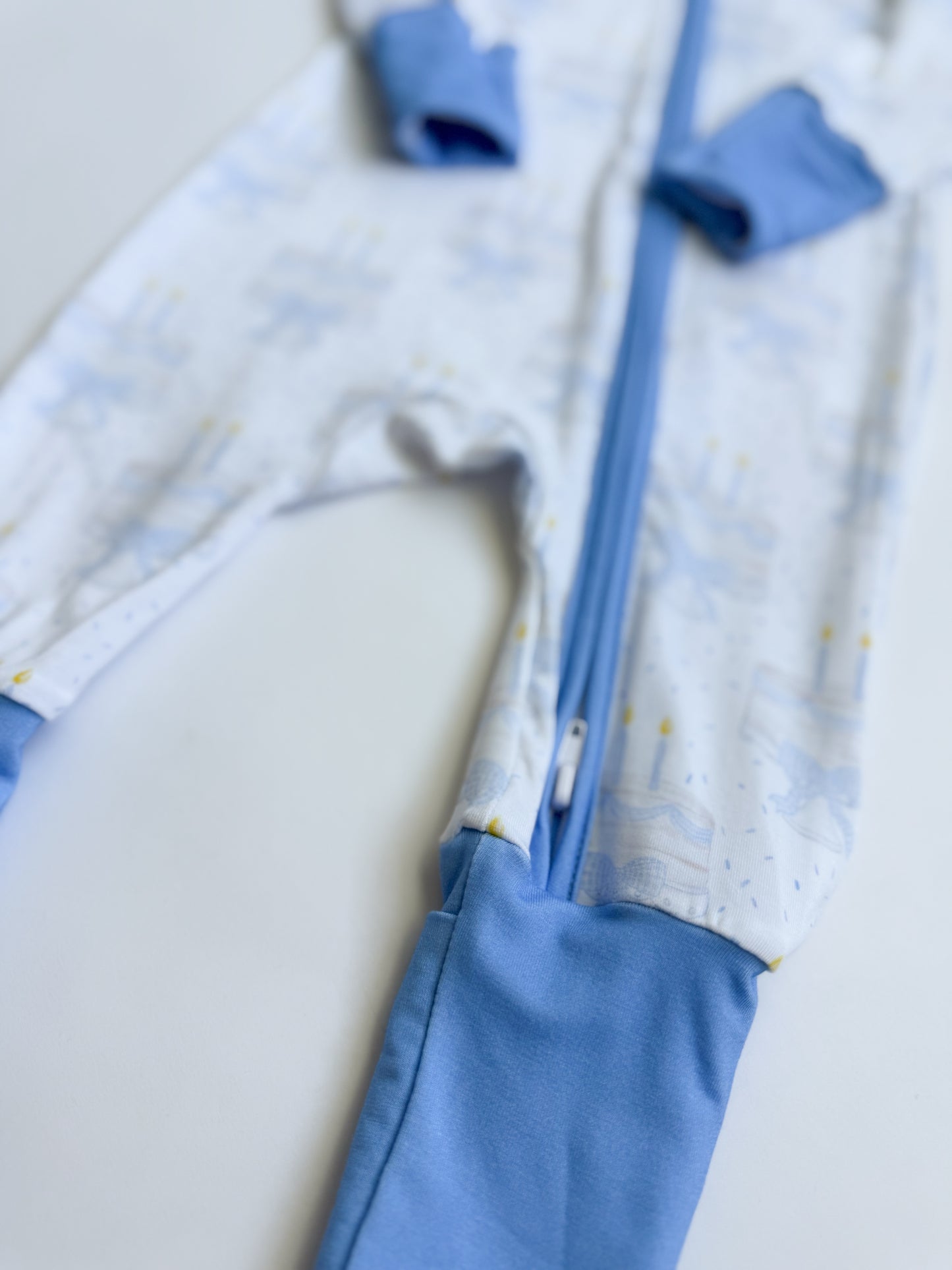 Happy Birthday Bamboo Romper - Blue
