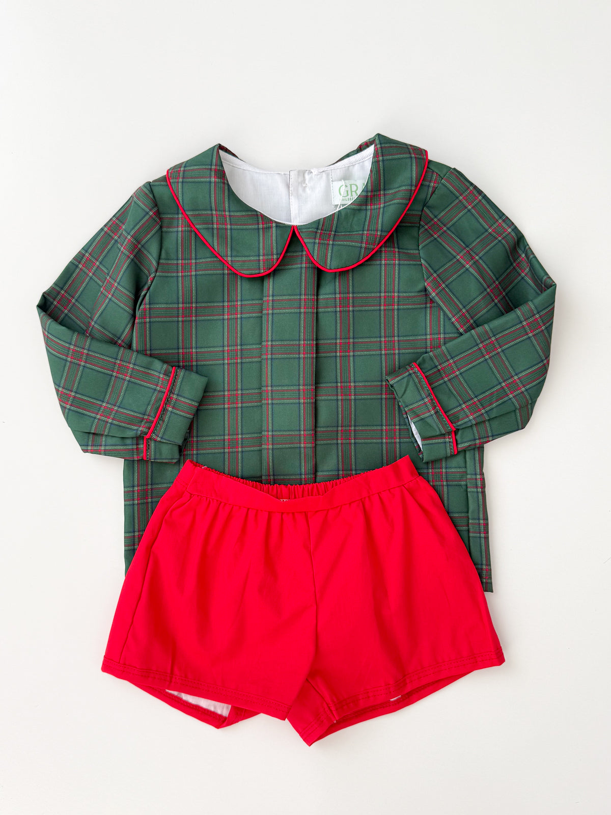 Paxton Christmas Plaid Short Set