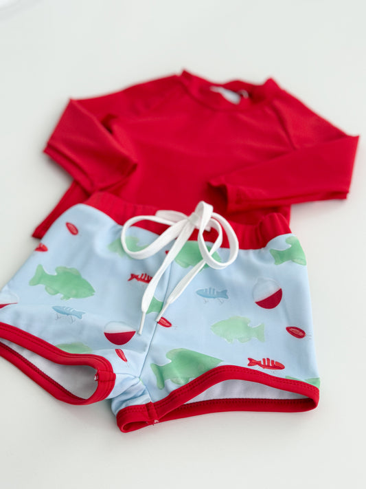 Reeling In Shortie Swim Set