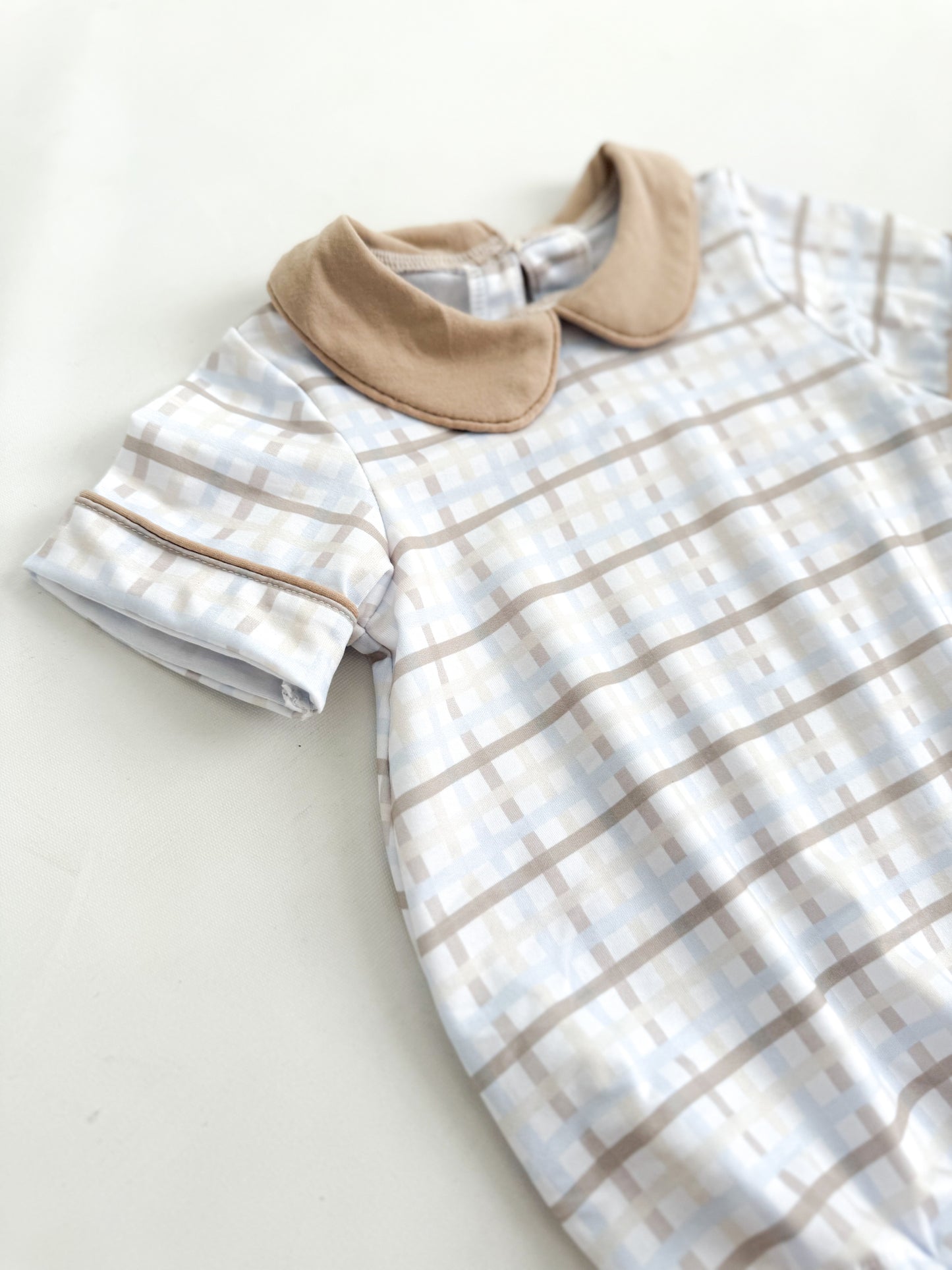 Teddy Plaid Boys Bubble