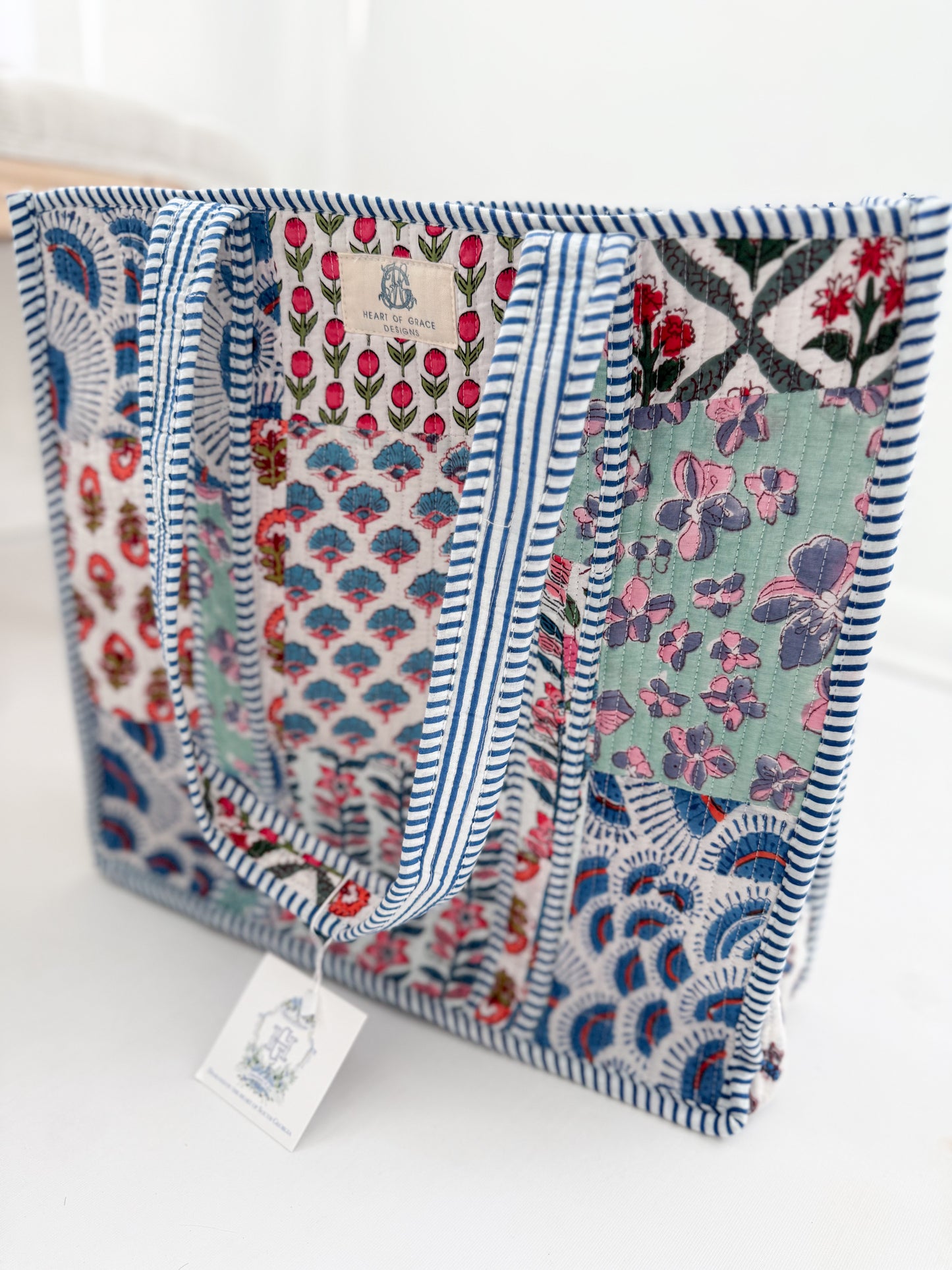 Wildflower Patch | Regular Quilted Tote Bag