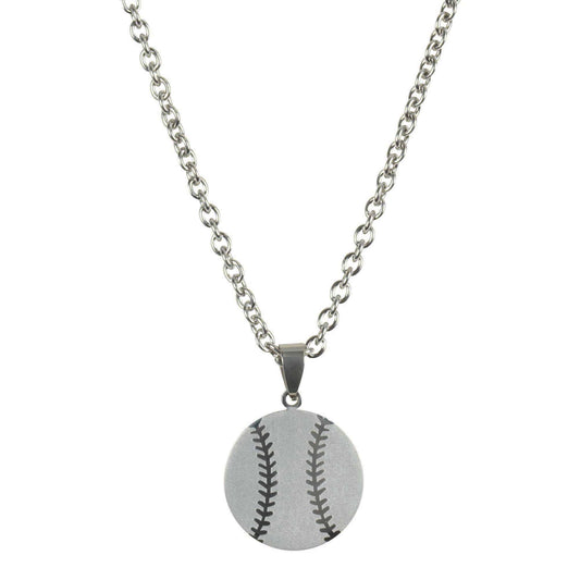 Baseball Pray Hard Necklace 24"