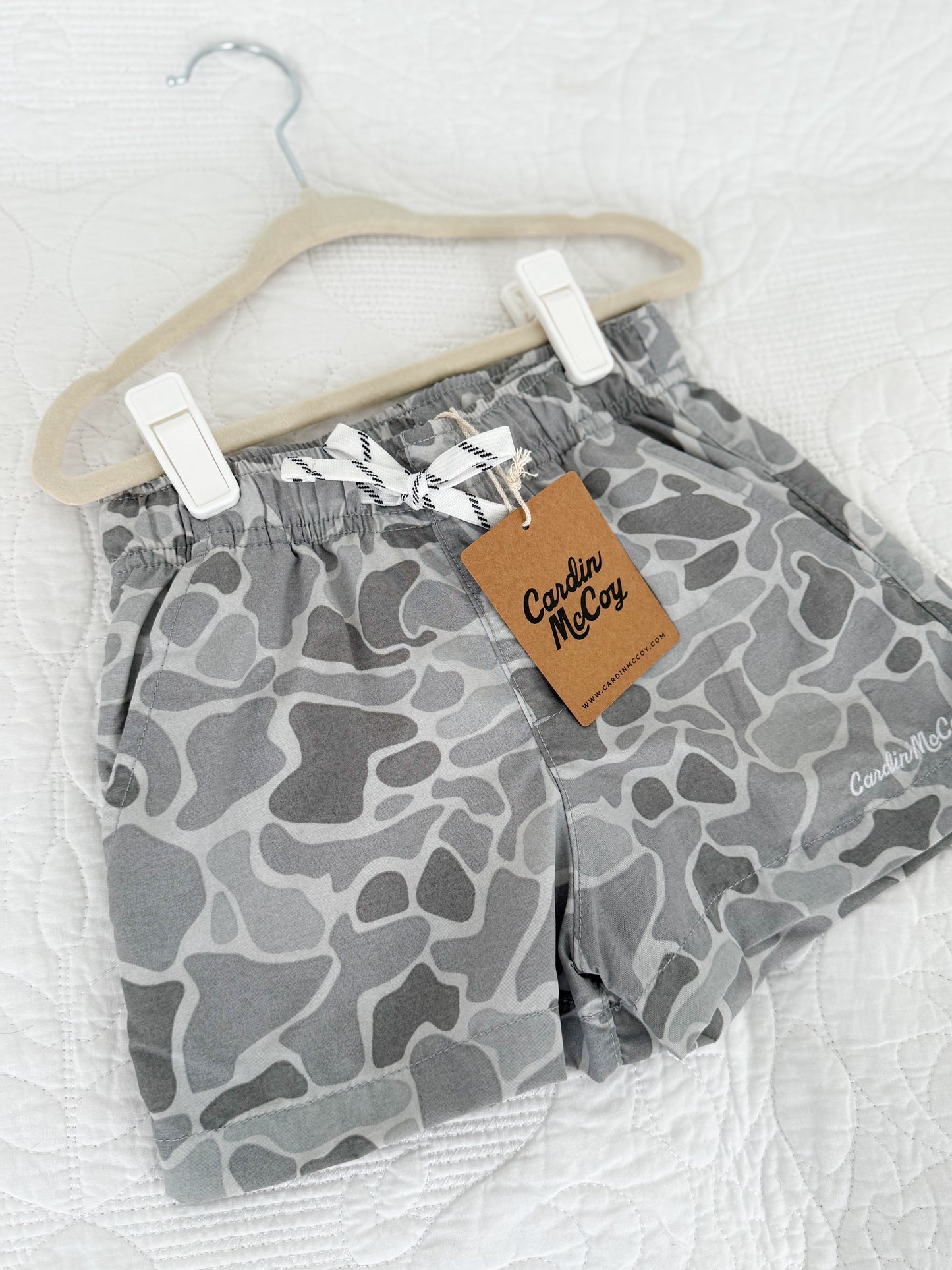 Kids' Light Gray Camo Performance Shorts