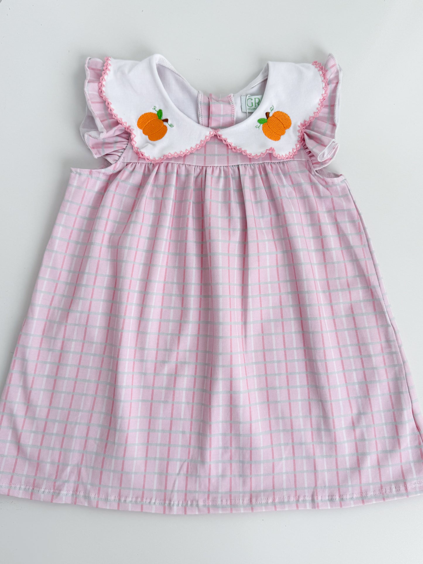 Pink Pumpkin Plaid Dress