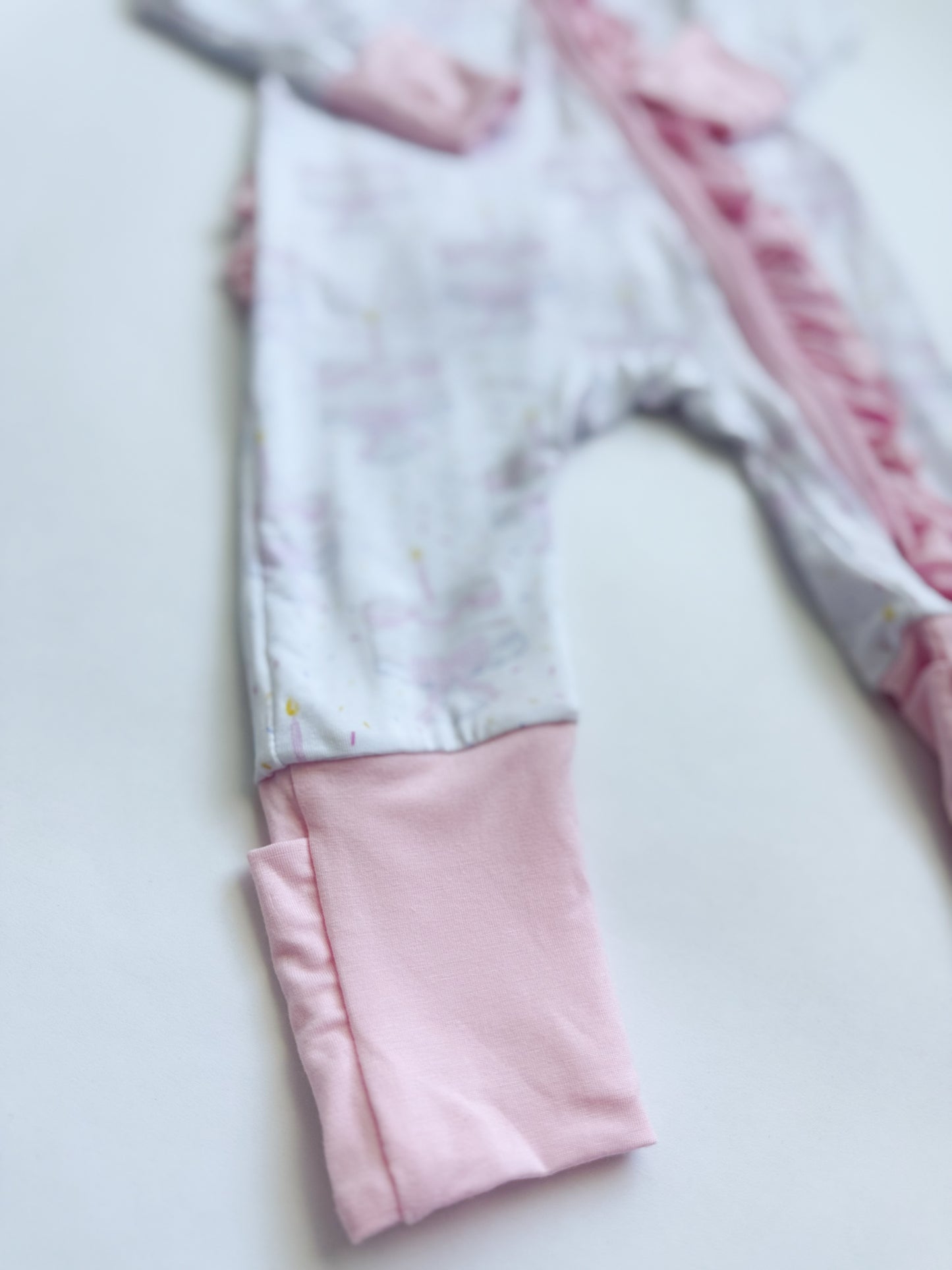Happy Birthday Bamboo Romper - Pink