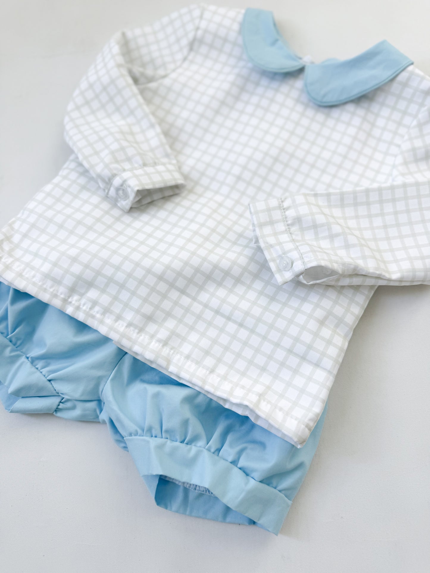 Abram Plaid Bloomer Short Set
