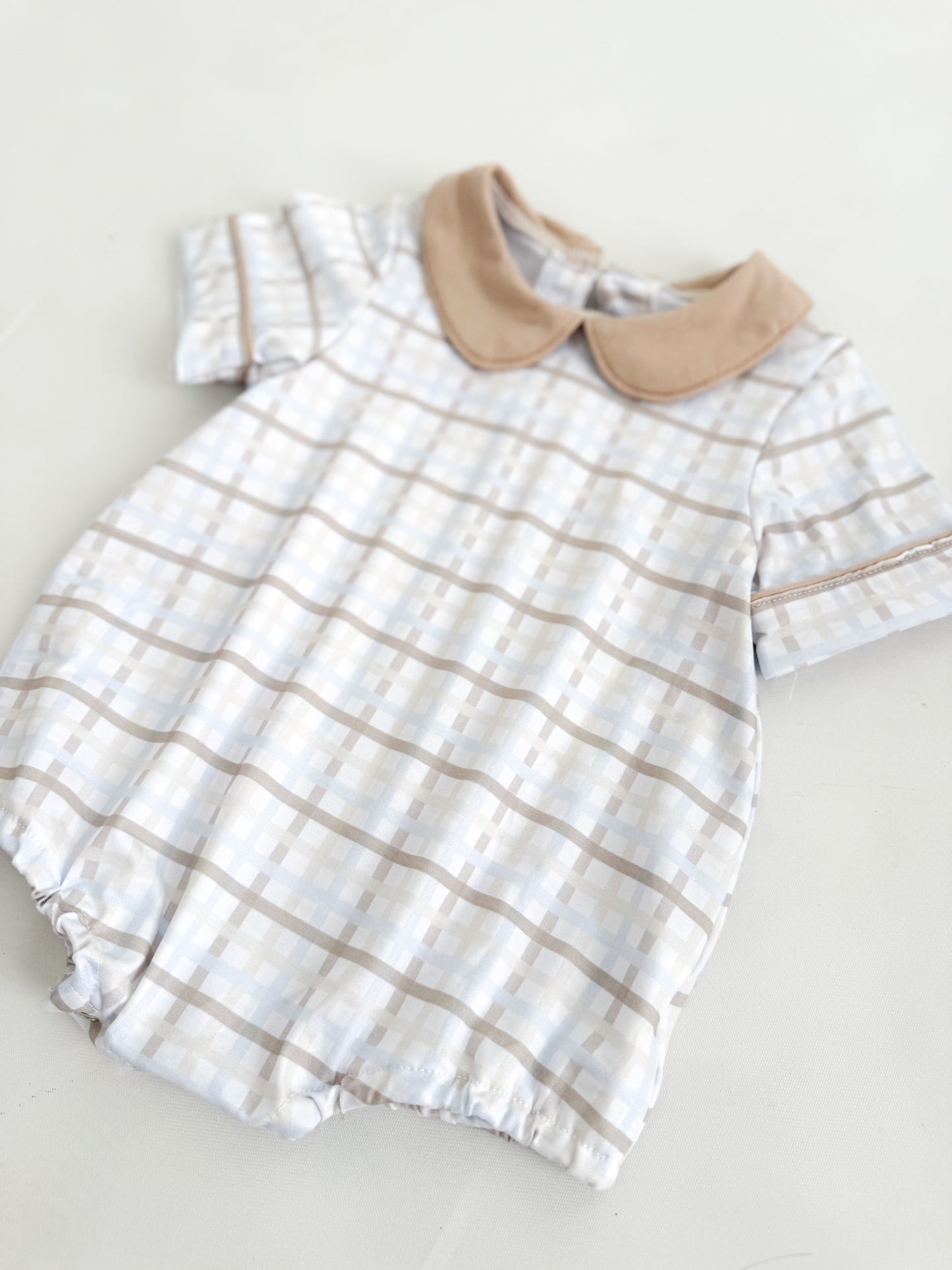 Teddy Plaid Boys Bubble