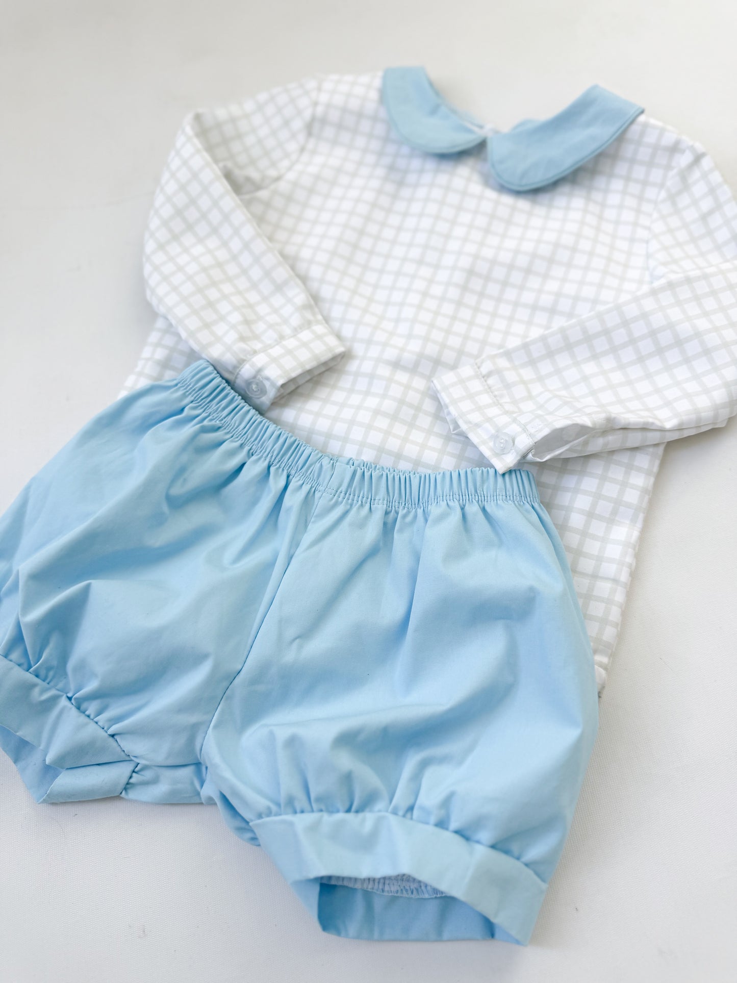 Abram Plaid Bloomer Short Set