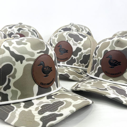 Gray Originals Old School Camo Trucker Hat