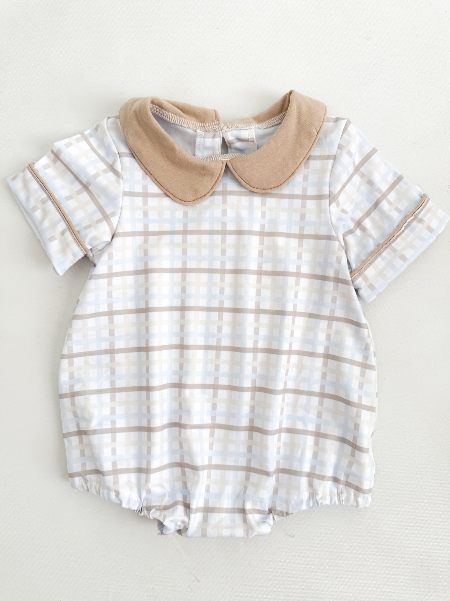 Teddy Plaid Boys Bubble