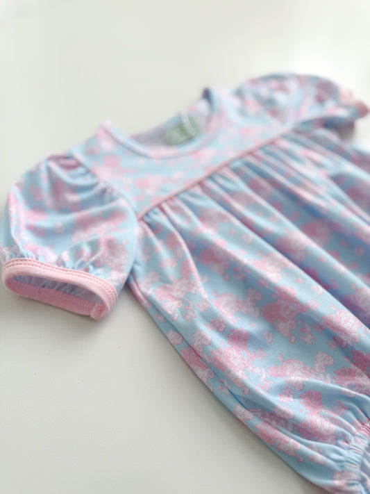 Pink Farm Toile Bubble
