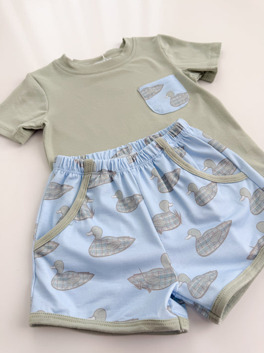 Pintails + Plaid Shortie Set
