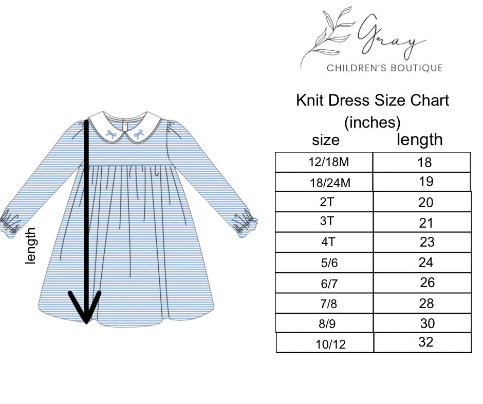 Claire Striped Bow Dress