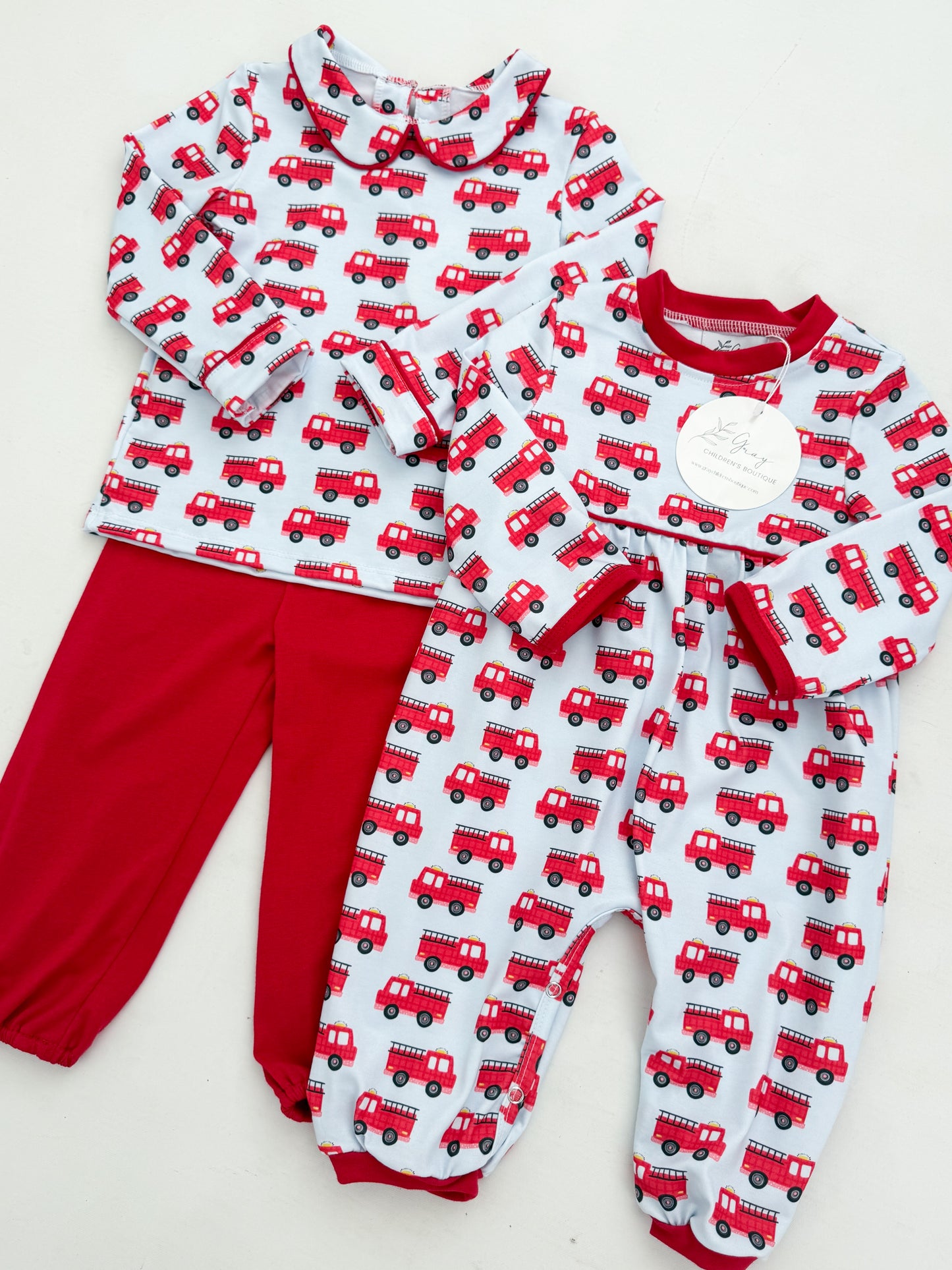 Tucker's Firetruck Romper