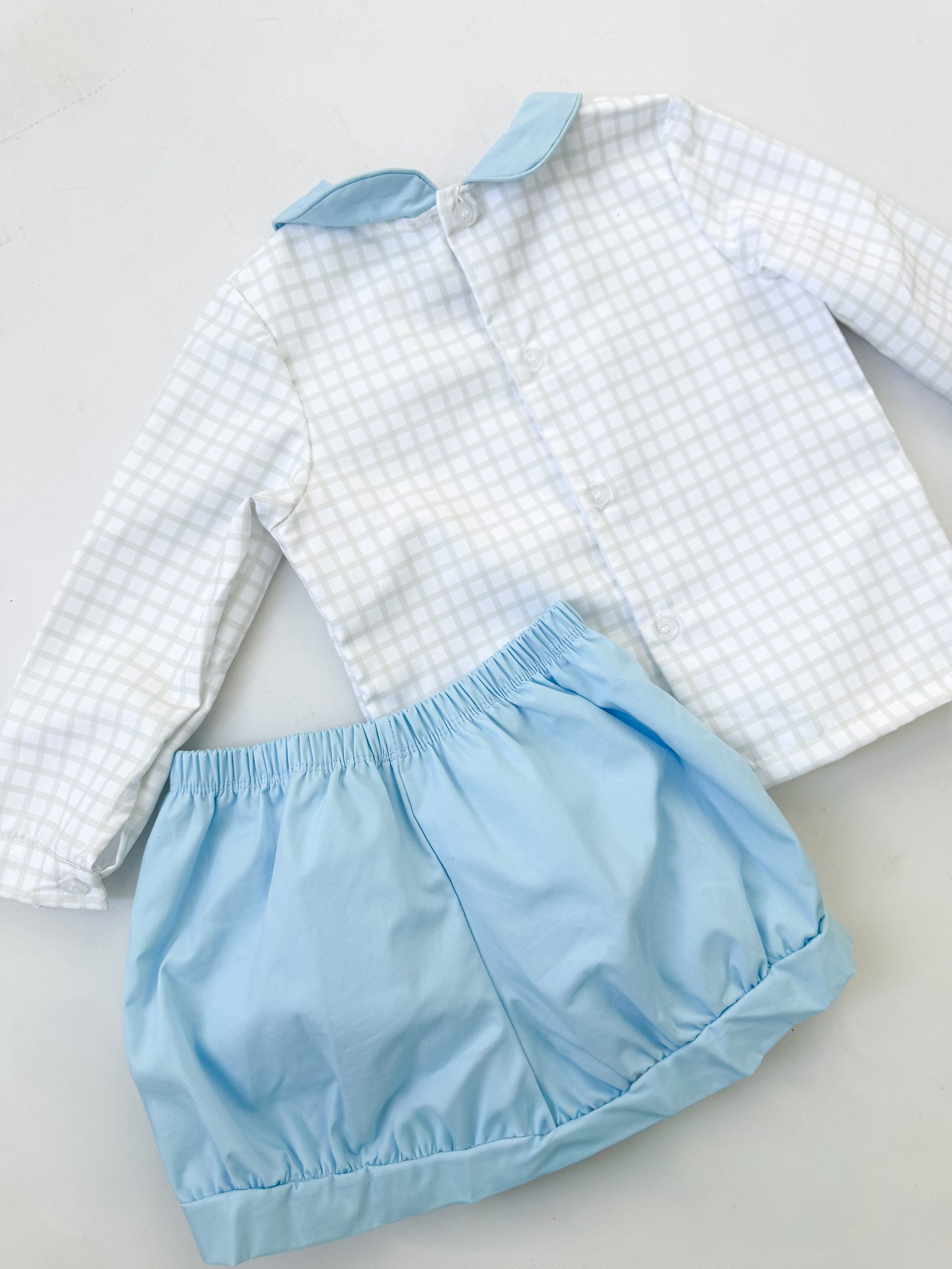 Abram Plaid Bloomer Short Set