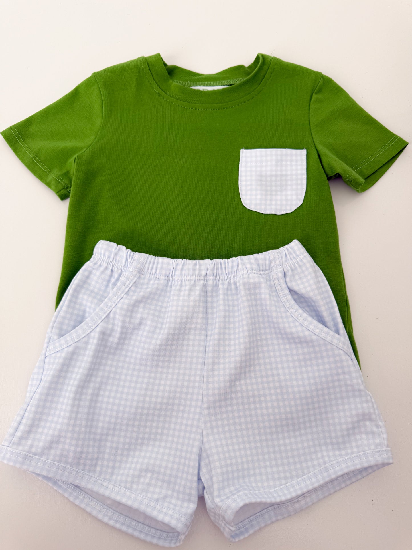 Liam Gingham Shortie Set