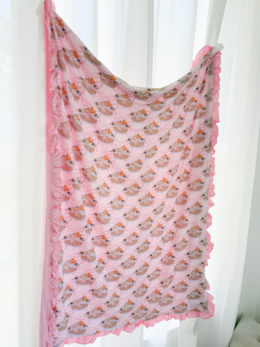 Noah's Ark Bamboo Buggy Blanket