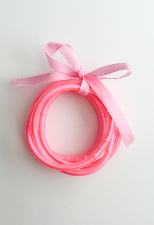 Hot Pink Jelly Bangles