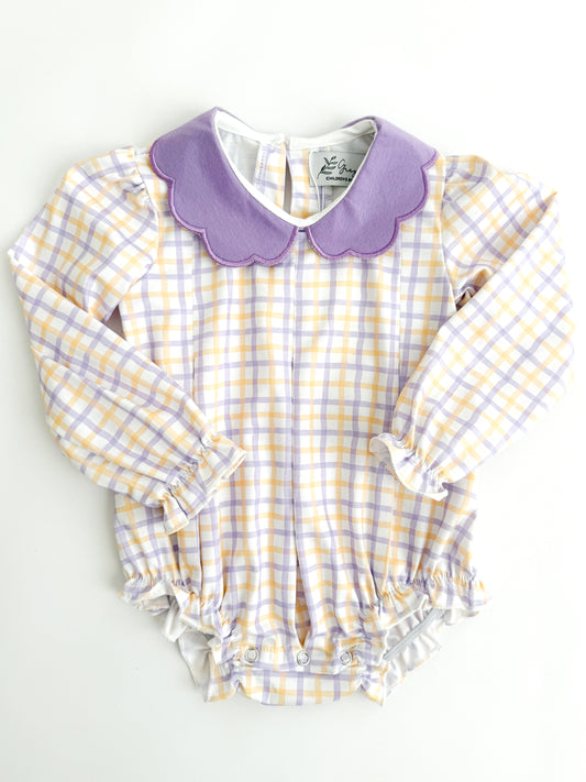 Touchdown Plaid Scallop Bubble