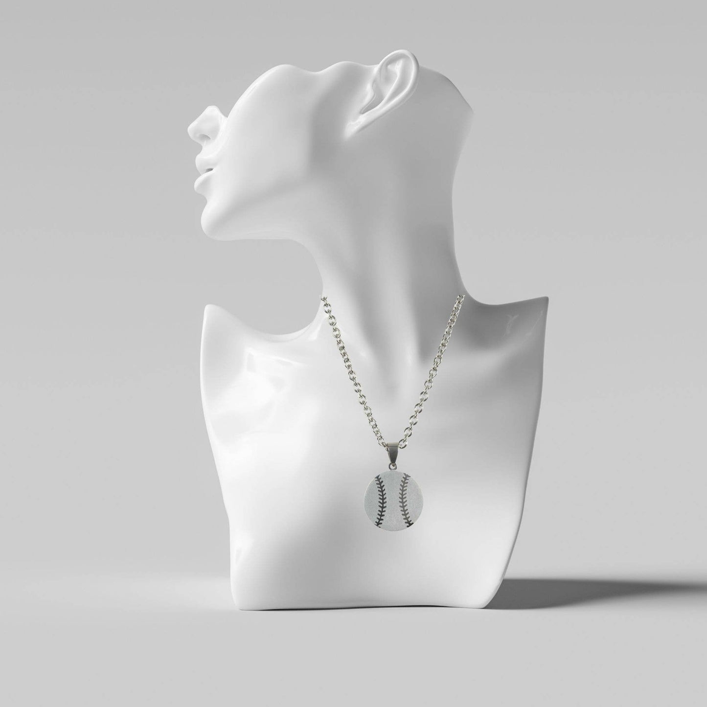 Baseball Pray Hard Necklace 24"