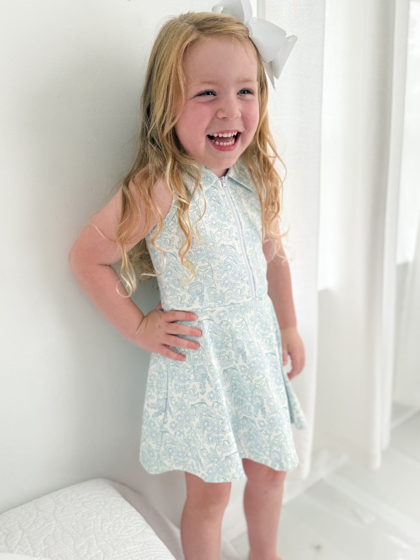 Charlotte Floral Zippered Yoga Dress