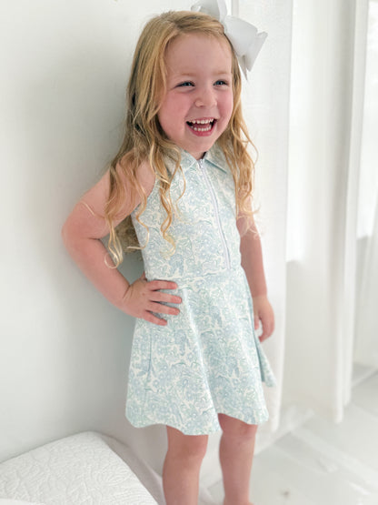 Charlotte Floral Zippered Yoga Dress