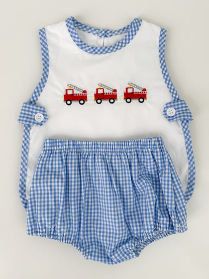 Fire Truck Diaper Set