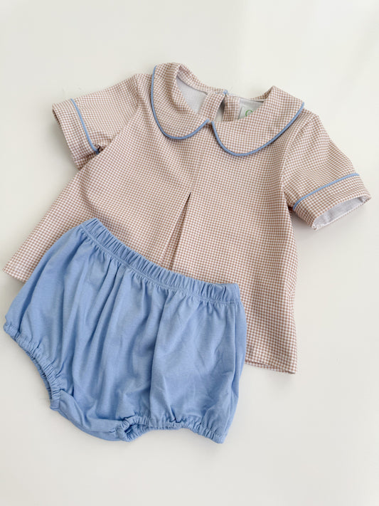 Archer Gingham Bloomer Set