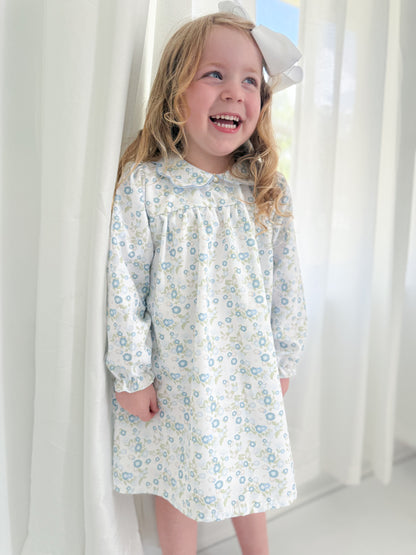 Eldey Floral Scalloped Collar Dress