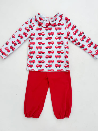 Tucker's Firetruck Pant Set
