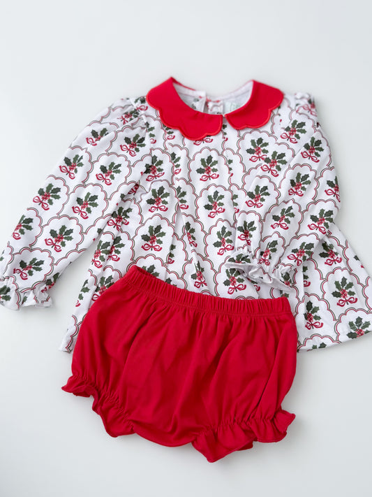 Holly Berries Bloomer Set