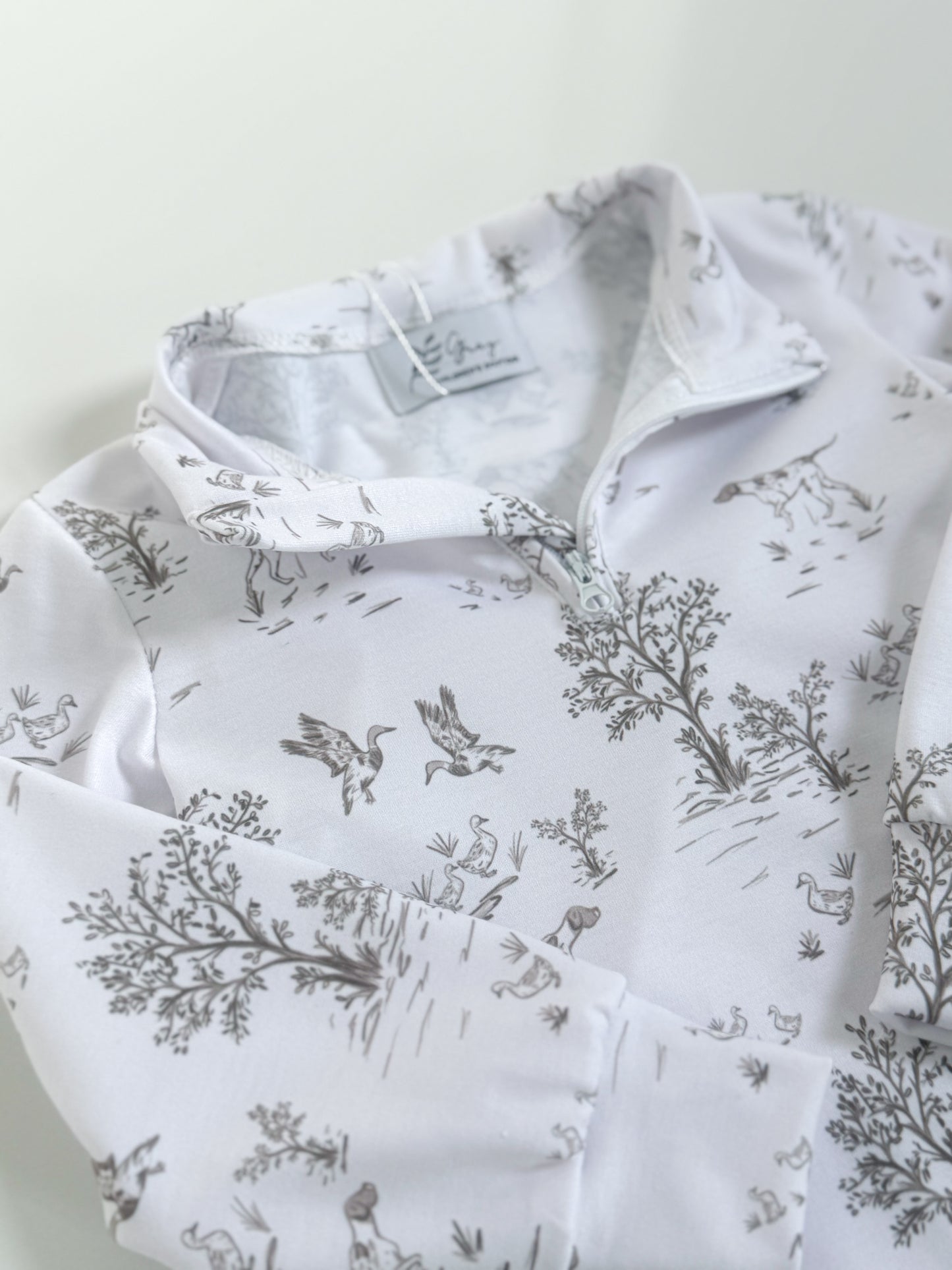 Pointer Toile Knit Quarter Zip