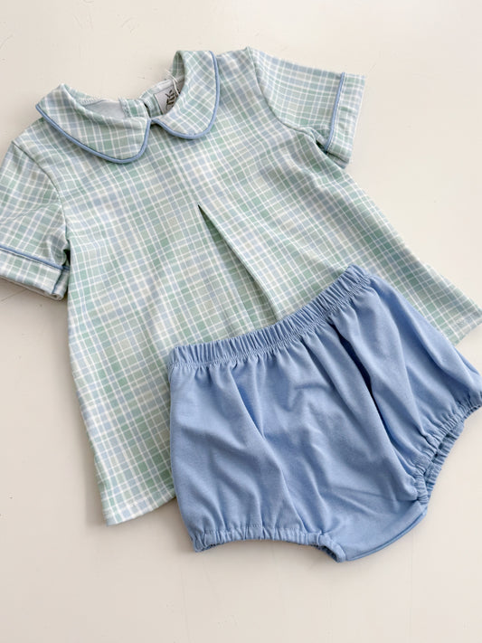 Lincoln Plaid Bloomer Set