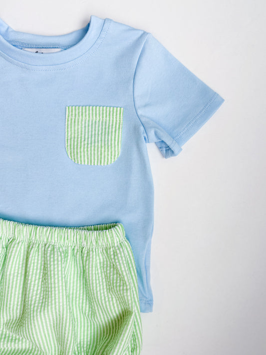 Oliver Seersucker Diaper Set