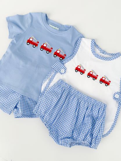 Fire Truck Shortie Set