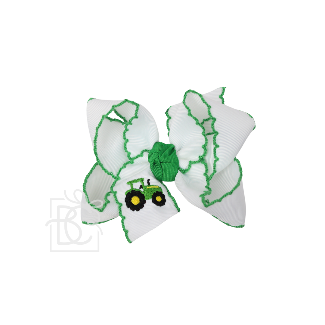 Embroidered Tractor Bow