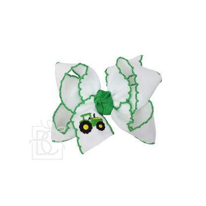 Embroidered Tractor Bow