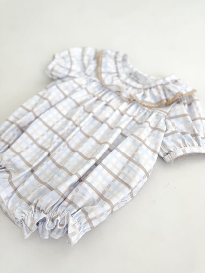 Teddy Plaid Girls Bubble