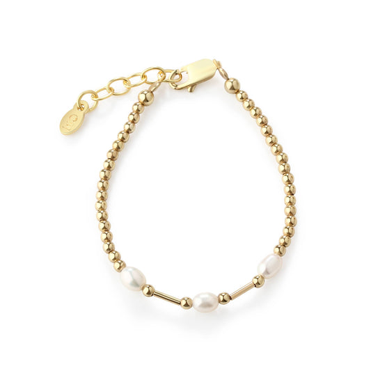 Emry Gold-Plated Pearl Baby Bracelet