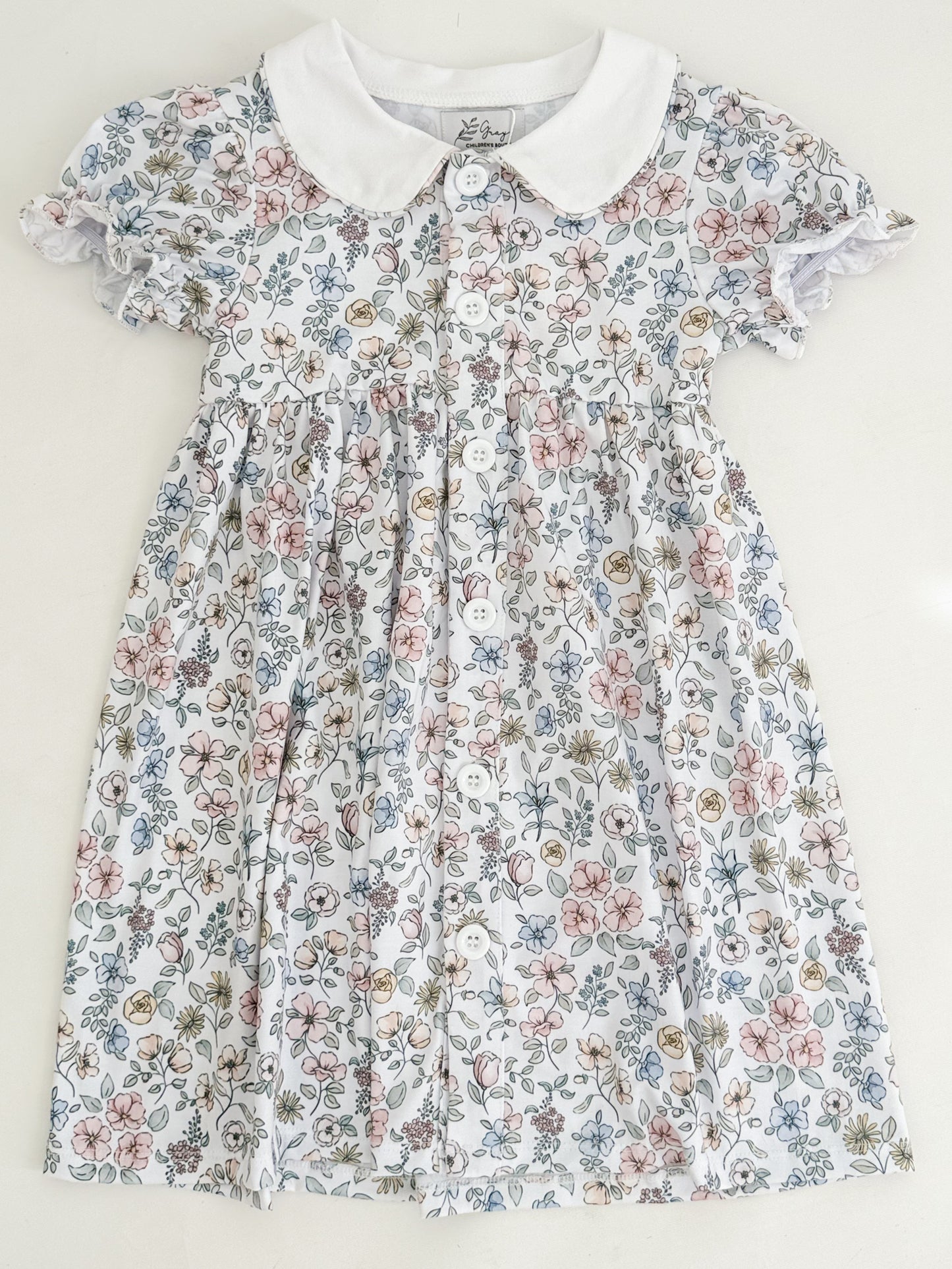 Mauve Floral Dress