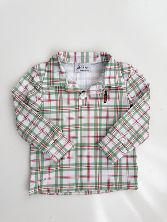 Nutcracker Plaid Polo